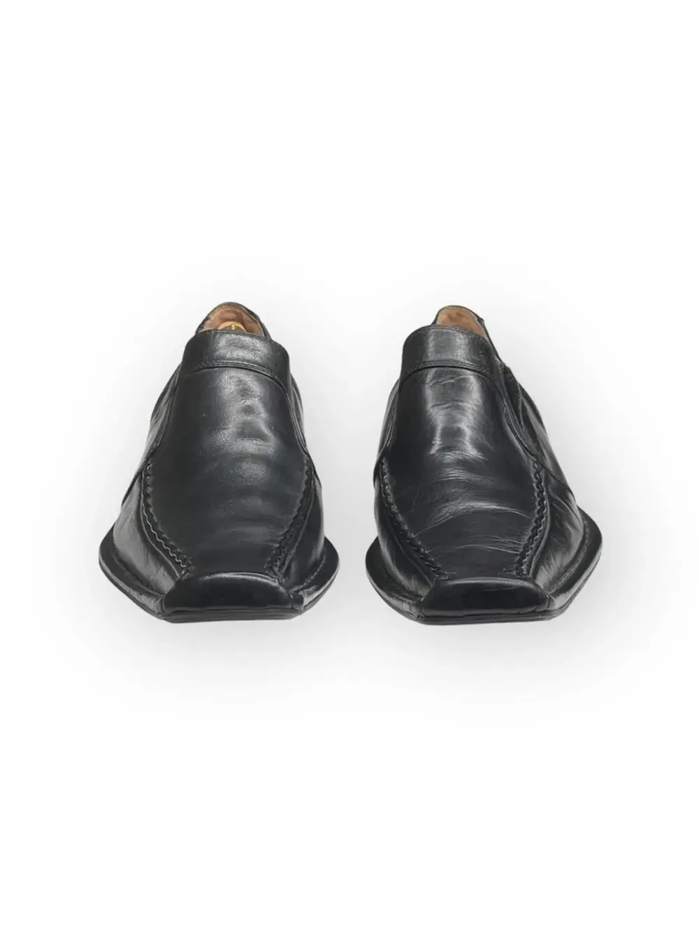 Stacy Adams  Square Toe Dress Shoe Booties  Black Leather Shooties  13D 